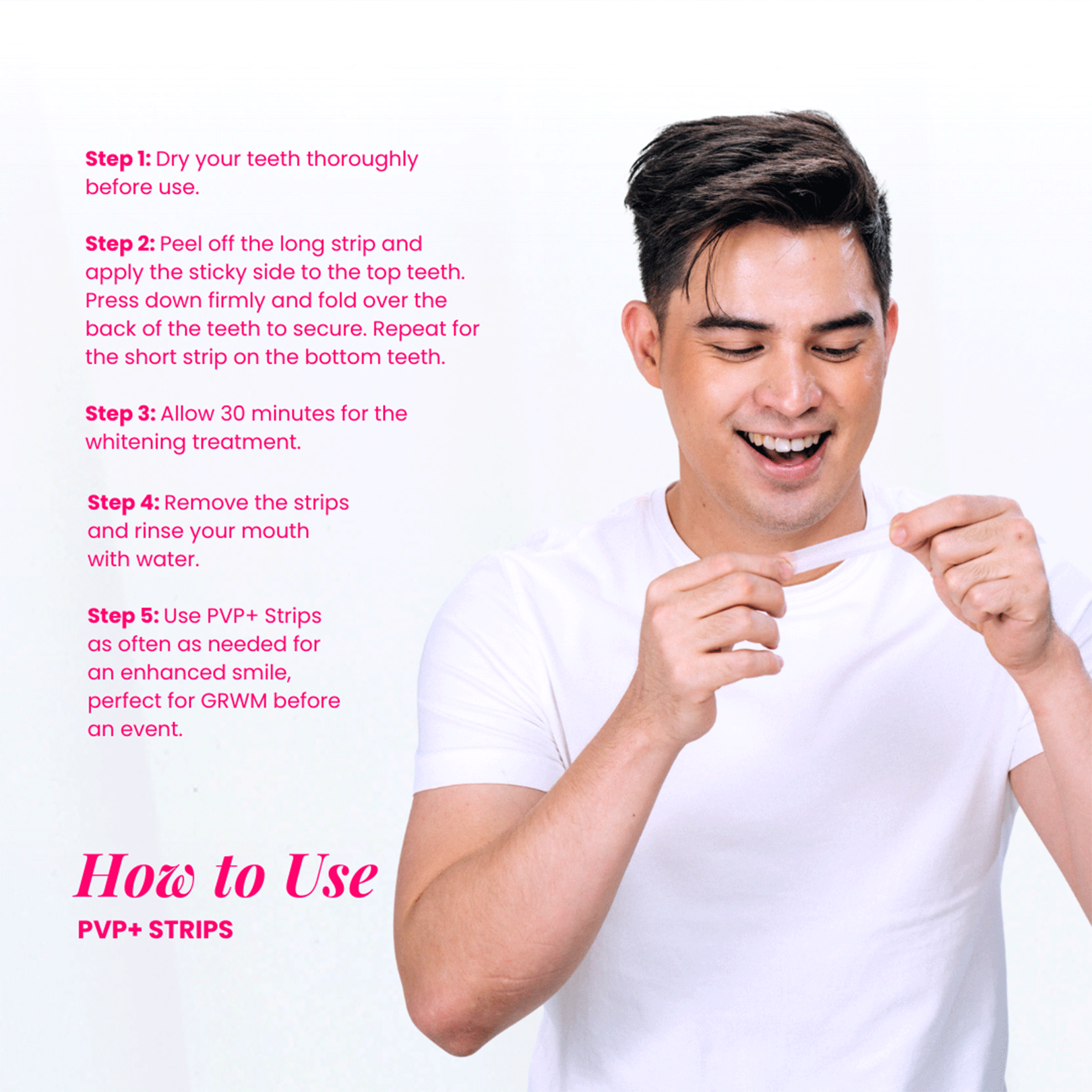 PVP+ TEETH WHITENING STRIPS